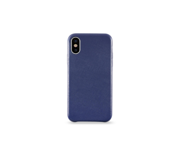 Etui Leather Case do iPhone X niebieskie - 1388481 - zdjęcie